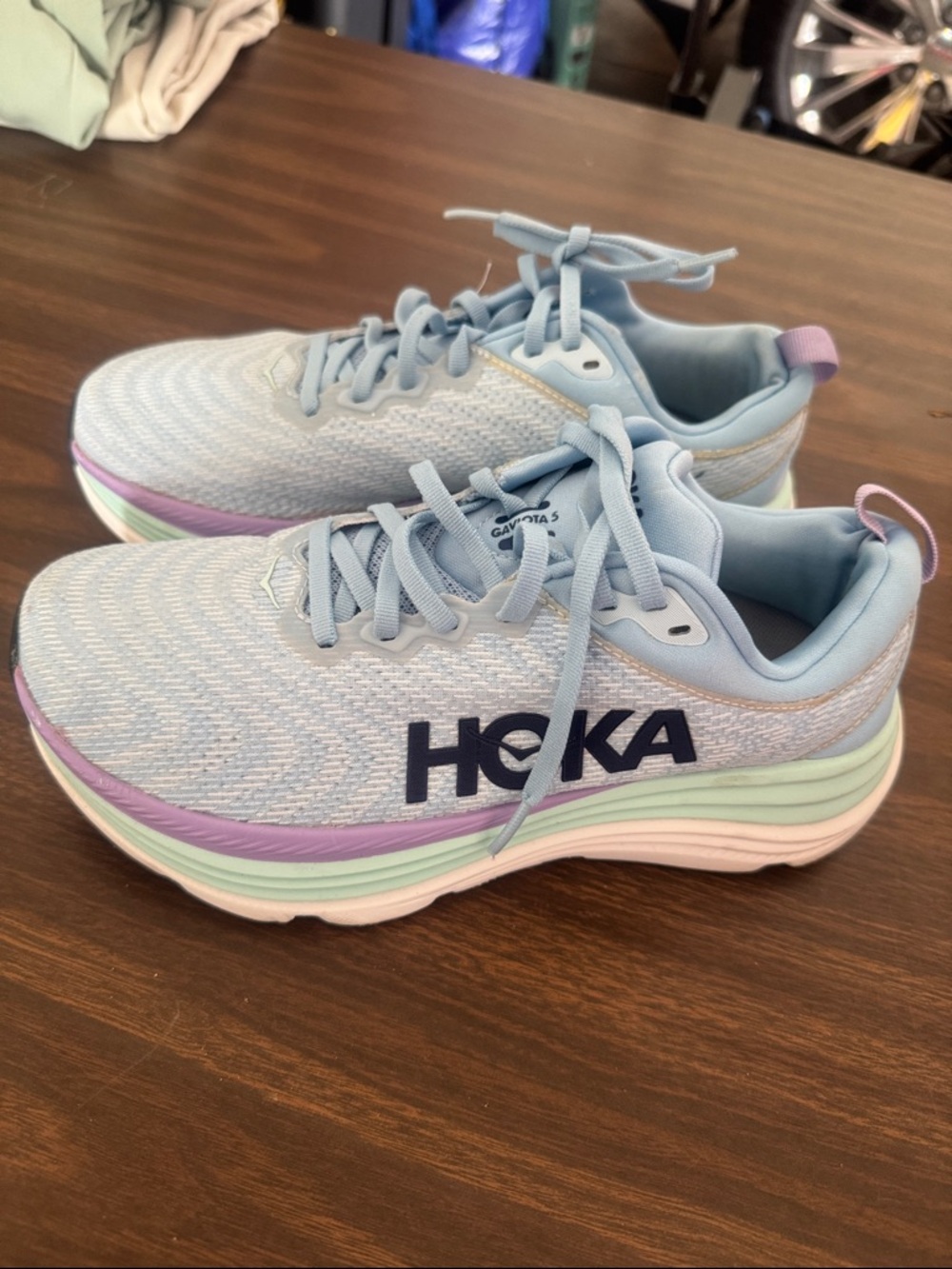 Hoka Gaviota 5 Womens 7.5 B Running Shoes Airless Blue Sunlit Ocean 1134235